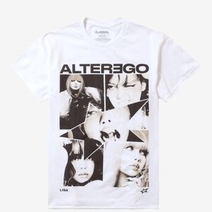 Black Pink, Lisa Alter Ego Graphic Tee - White